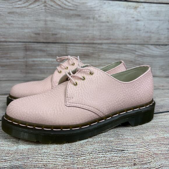 NWOT Dr Martens 1461 Virginia Leather Oxford Shoes Size 8 Salmon Pink Air Wair - Picture 14 of 15